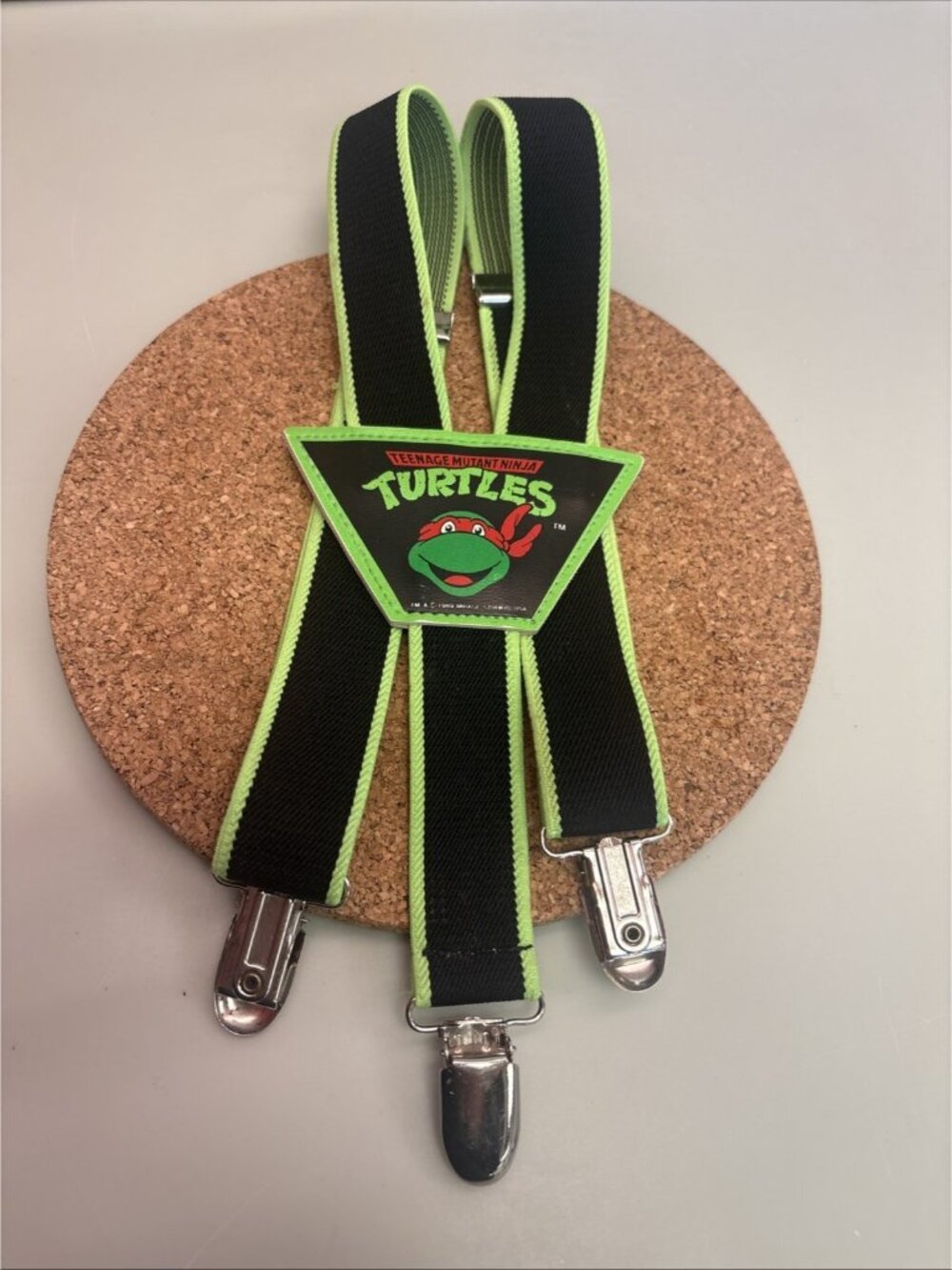 VINTAGE 1989 TMNT TEENAGE MUTANT NINJA TURTLES RAPHAEL SUSPENDERS KIDS SIZE